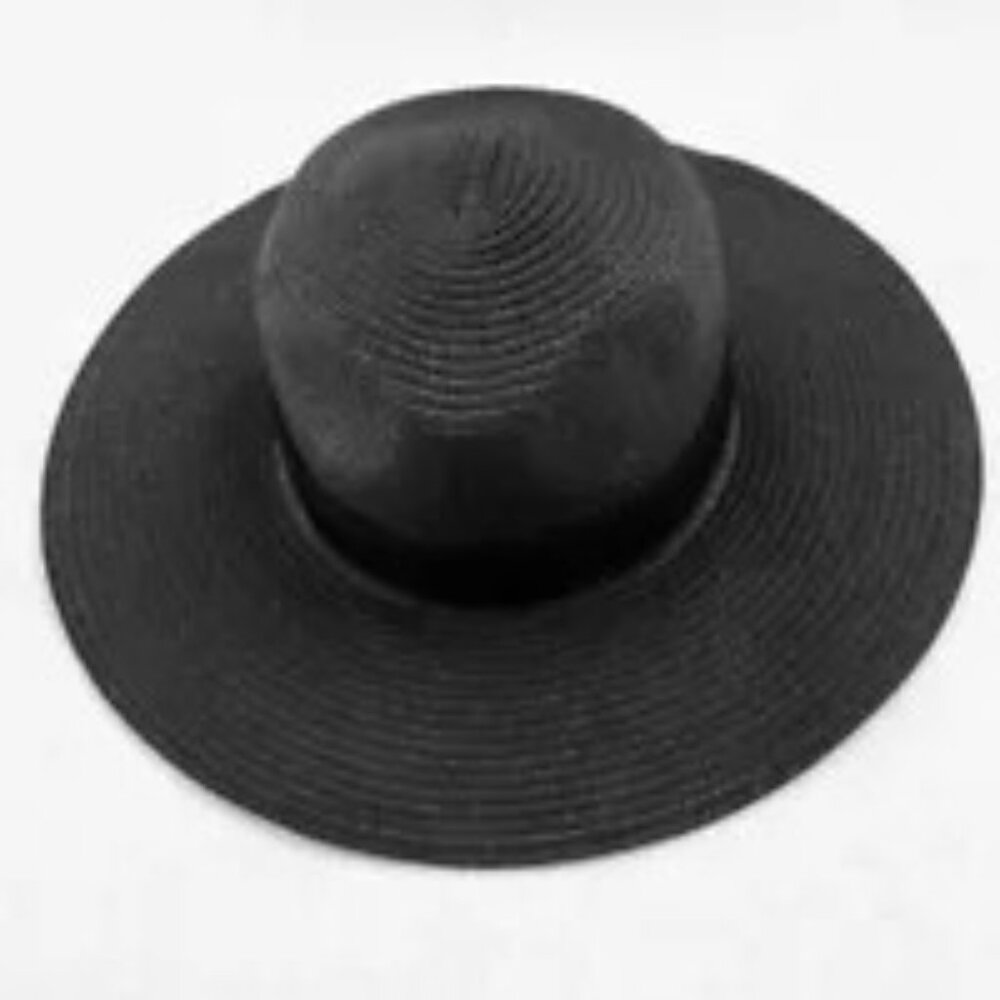 Black Wide Brim Women's Sun Hat